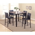 thumbnail image 7 of Roundhill Citico Metal Counter Height Dining Table with Laminated Faux Marble Top, Black, 7 of 7