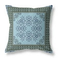 thumbnail image 2 of HomeRoots 414977 5 x 18 x 18 in. Blue & Green Blown Seam Floral Indoor & Outdoor Throw Pillow, 2 of 3