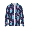 thumbnail image 1 of Balery Silhouette Cats Sudadera ligera de manga larga con capucha y protección solar UPF 50+ para hombre y mujer, ideal para pesca y running-XX-Large, 1 of 7
