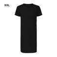thumbnail image 3 of QualitChoice Robe de Nuit Légère en Polyester Manches Courtes Col en V Pyjama pour Hommes Noir TTG, 3 of 6