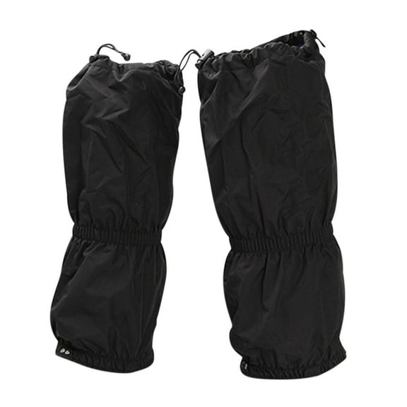Hiroekza Durable Outdoor Gaiters for Hiking & Skiing - Sandproof & Waterproof Leg Protectors for Adults & Kids Black