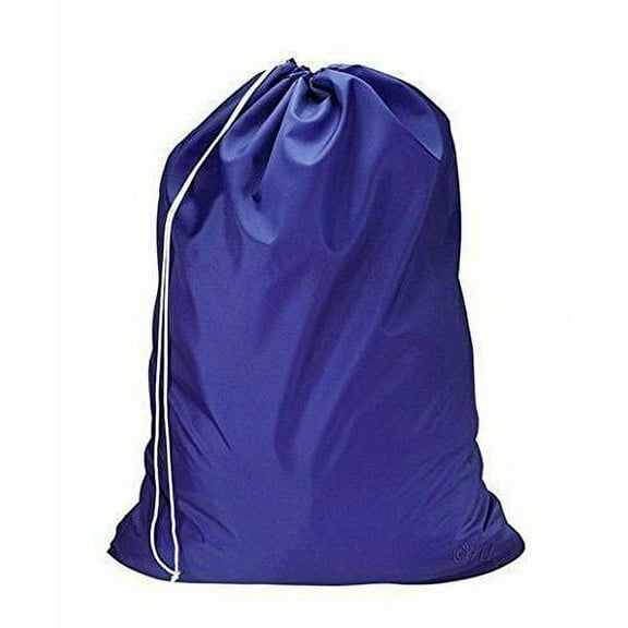 30x40 Heavy Duty Extra Large Nylon Laundry Bag Locking Drawstring - Royal Blue