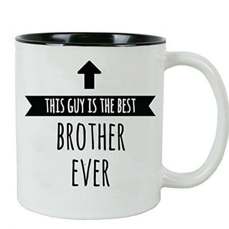 This Guy is the Best Brother Ever 11 oz Ceramic Coffee Mug with Gift Box, (Best Subscription Gifts For Guys)