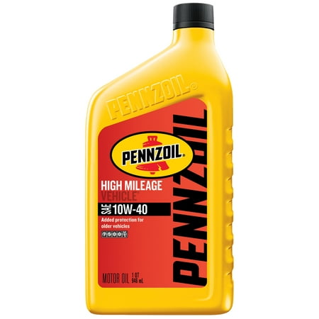 (3 Pack) Pennzoil High-Mileage 10W-40 Motor Oil, 1