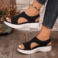 thumbnail image 5 of Women's Soft Sole Orthopedic Sandals, Lightweight Casual Open Toe Sport Sandals Women Summer Dressy Comfortable Platform Wedge Breathable Slip On Walking Tennis Shoes, 41, 5 of 9