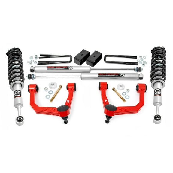 Rough Country 3.5" Bolt-On Lift Kit w/N3 Struts for 2005-2023 Tacoma - 74231RED