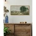 thumbnail image 6 of Drsoum Vintage Wall Art Rustic Country Road Landscape Painting Retro Countryside Scenery Farmhouse Kitchen Living Room Decor 8x16in Natural Framed, 6 of 8