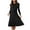 Black, variant on Lovskoo Sweater Dress for Women Mid-Length Round-Neck Puffy Sleeves Solid Color Knitted Sweater Dress Beige