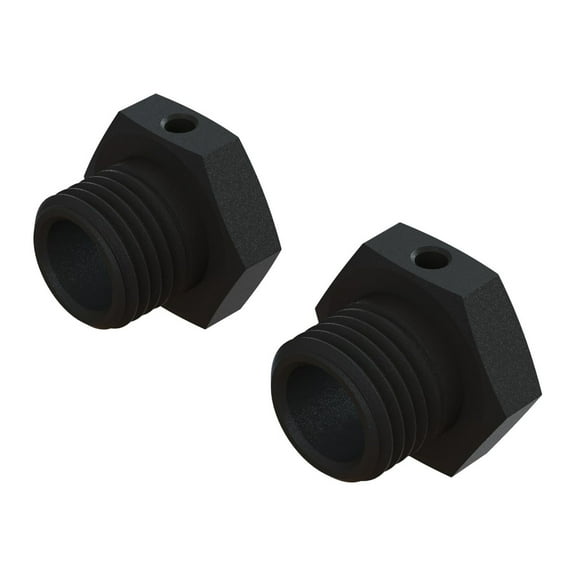 ARRMA Aluminum Wheel Hex 17mm - 14.6mm Thick Black 2 ARA311067 Elec Car/Truck Replacement Parts