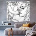 thumbnail image 5 of Tapiz de calavera The Kissing Lover Tapiz para colgar en la pared, alfombra（100*150）, 5 of 5