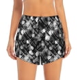 thumbnail image 2 of Picia Seamless Pattern With Skulls Pattern Women's 2 in 1 Athletic Running Shorts High Waisted Workout Casual Gym Sweat Shorts with Comfy Liner Zipper Pockets-Medium, 2 of 9