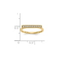 thumbnail image 5 of 14K Yellow Gold Ring Band Diamond center Stone Mounting Round, Size 7, 5 of 5