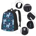 thumbnail image 4 of Balery Alpaca Astronaut in Space Backpack for Men and Women - Durable 600D Oxford Cloth -Large Capacity, Water-Resistant School, Travel, and Hiking Bag, 4 of 9