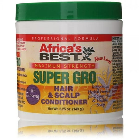 africas best gro super maximum hair & scalp conditioner 5.25 ounce