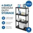 thumbnail image 3 of Gracious Living 4 Shelf Fixed Height Medium Duty Storage Unit, Black (4 Pack), 3 of 11