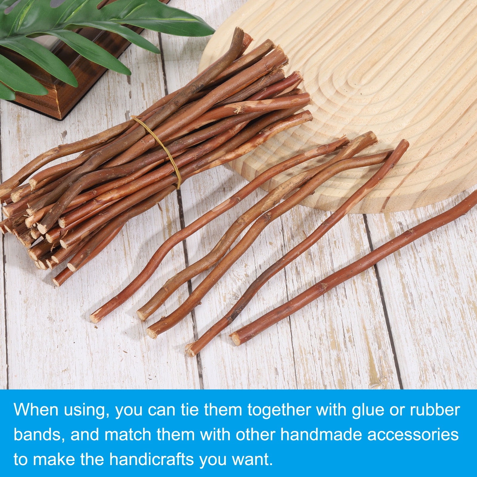 Uxcell 36 Pcs 50cm Wood Log Sticks, 0.2-0.5 inch in Diameter Natural Wood Craft Sticks, Dried Wood Sticks Decorative Wood Branch Sticks for DIY Crafts Accessory Photo Props, Brown