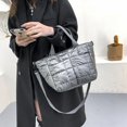 thumbnail image 1 of Women Nylon Shoulder Bag Design Space Padded Messenger Bag Solid Color Handbag, 1 of 6
