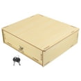 thumbnail image 1 of OUNONA Multi-Compartment Change Box Cash Drawer Tray Wood Beige for Household 1Pack, 1 of 8