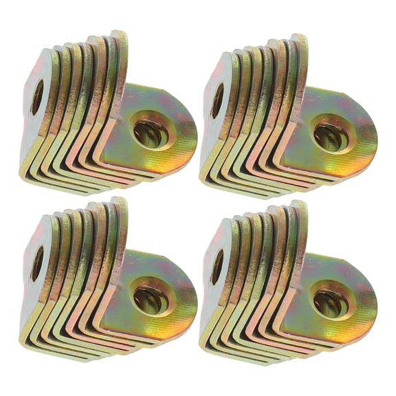 Raindrops 30Pcs Stainless Steel Angle Brace Golden L Bracket for Furniture Reinforcement