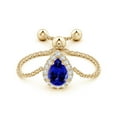 thumbnail image 2 of ANGARA Natural Pear-Shaped Tanzanite Halo Bolo Ring in 14K Yellow Gold for Women (Size-6x4mm) | December Birthstone, Birthday, Anniversary, Jewelry Gift for Women | Natural Tanzanite Ring, 2 of 8