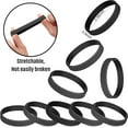 thumbnail image 3 of Lsupdaol 12 Pieces Rubber Bracelets, Solid Color Silicone Wristbands, Multi-Pack Blank Wristbands Bracelets for Events Rubber Bands Party (Black), 3 of 6
