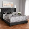 thumbnail image 2 of Baxton Studio Brady Fabric Tufted Full Bed in Charcoal Grey, 2 of 8