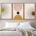 thumbnail image 4 of IDEA4WALL Framed Canvas Print Wall Art Set Mid-Century Geometric Solar Sun Space Planets Abstract Shapes Minimalism Boho Decorative for Living Room, Bedroom, Office - 24"x36"x3 Natural, 4 of 5