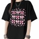 thumbnail image 1 of T Shirts for Womens Christmas Pink Bowknot Short Sleeve Graphic Tees Loose Fit T-Shirt Cotton Casual Tops, 1 of 8
