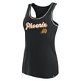 thumbnail image 2 of Women's Fanatics Black Phoenix Suns Wordmark Logo Racerback Tank Top, 2 of 3