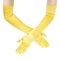 thumbnail image 1 of Nvzi Guantes de satén de estilo ópera, de talla clásica para adultos, de 21,7" (amarillo claro), 1 of 5