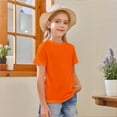 thumbnail image 5 of Ruyang Kids Cotton T-Shirt Loose Fit Short Sleeve Shirt Unisex Boy Girl Crew Neck Casual Basic Tee Top Cute Summer Undershirts, 5 of 6