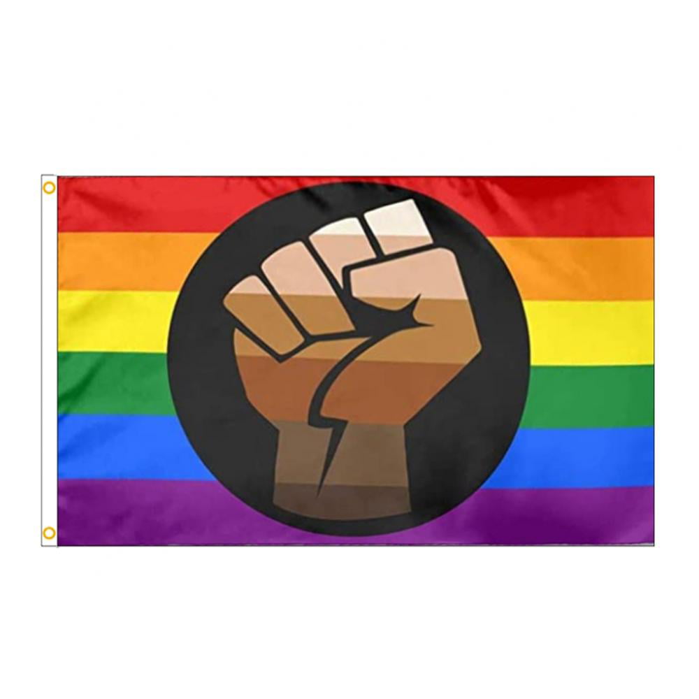 Hot 3x5ft Rainbow Flag Hand Flag Love Gay Pride Lesbian Peace LGBT with Grommets 