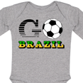 thumbnail image 4 of Inktastic Go, Brazil- Soccer, Football Boys or Girls Long Sleeve Baby Bodysuit, 4 of 5