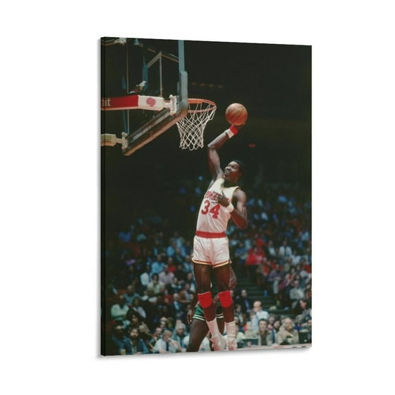 Hakeem Olajuwon Canvas Poster Posters Art Print Wall Photo Paint Poster Hanging Picture Family Bedroom Decor Gift 16x24inch(40x60cm)