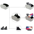 thumbnail image 2 of Support de Télécommande Organisateur de Table avec Support de Téléphone Taille Améliorée Caddy de Rangement en Cuir PU Stable avec 5 Compartiments Spacieux (Gris avec Support), 2 of 6