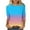 Light Blue, variant on Charella Women's Casual 3/4 Sleeve T-Shirts Cute Crew Neck Tunic Tops Basic Tees Blouses Loose Fit Pullover (XL, Yellow)
