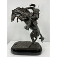 thumbnail image 4 of American Handmade Bronze Sculpture Statue Bronco Buster By Frederic Remington medium size 13"H x 10"L x 5"W, 4 of 6