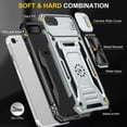 thumbnail image 4 of LeYi iPhone 8 Case, iPhone 7 Case, iPhone SE 2022 Case with Screen Protector [2 Pack], [Slide Camera Cover Protection] Military Grade Shockproof Full Body Protective Cover for iPhone 8/7 Case - Grey, 4 of 9