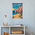 thumbnail image 4 of Vintage Los Cabos Cityscape Retro Mexican Tourism with Scenic Landmarks & Ocean Views Print Poster, 4 of 8