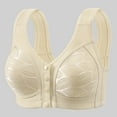 thumbnail image 2 of UngA Seamless Bralettes for Women Front Button Closure Bras Older Women No Underwire Comfort Front Closing Bra Beige,36, 2 of 3