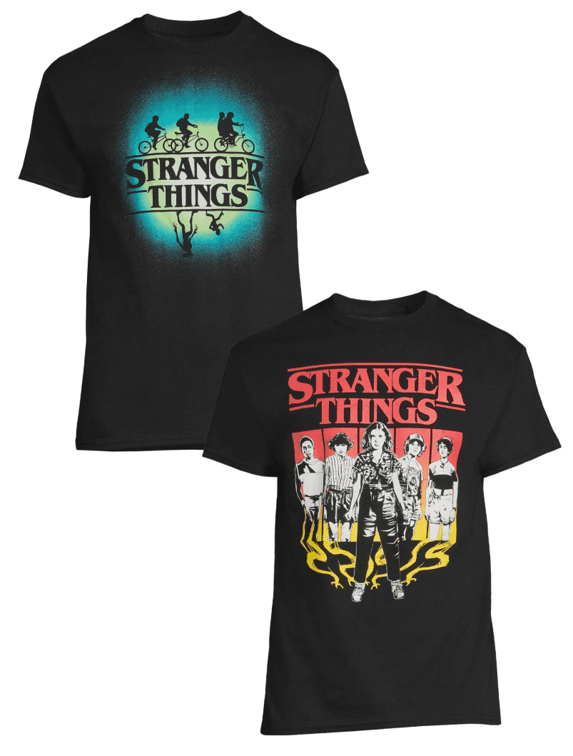 Netflix Stranger Things Men's & Big Men's Boxes Glow Graphic Tees