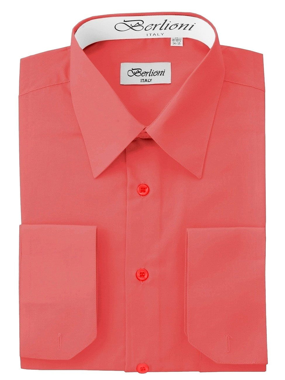 Berlioni - Men's Solid Color Dress Shirt - Walmart.com - Walmart.com