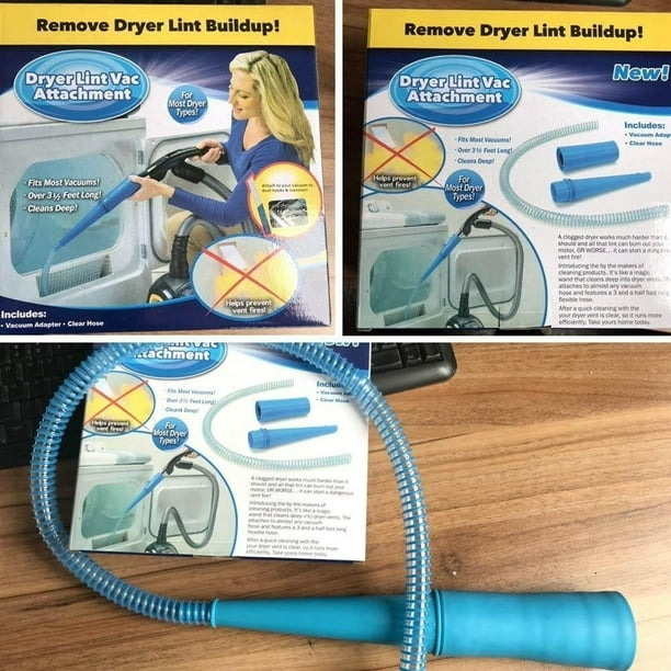 Dryer lint store vacuum attachment