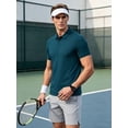 thumbnail image 6 of Cadmus Mens Polo Shirt Short Sleeve Quick Dry Shirts Golf Polos Collared Work Shirts for Men,8808,Black+Grey+Blue,S, 6 of 7