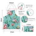 thumbnail image 7 of Pioneer Flower Floral Print Pattern Apron-Garden Aprons for Women with Pockets-Cotton Linen Waterproof Kitchen Cooking Gardening Aprons Adjustable for Kitchen,Cooking,BBQ and Salon 33x27 Inch, 7 of 7