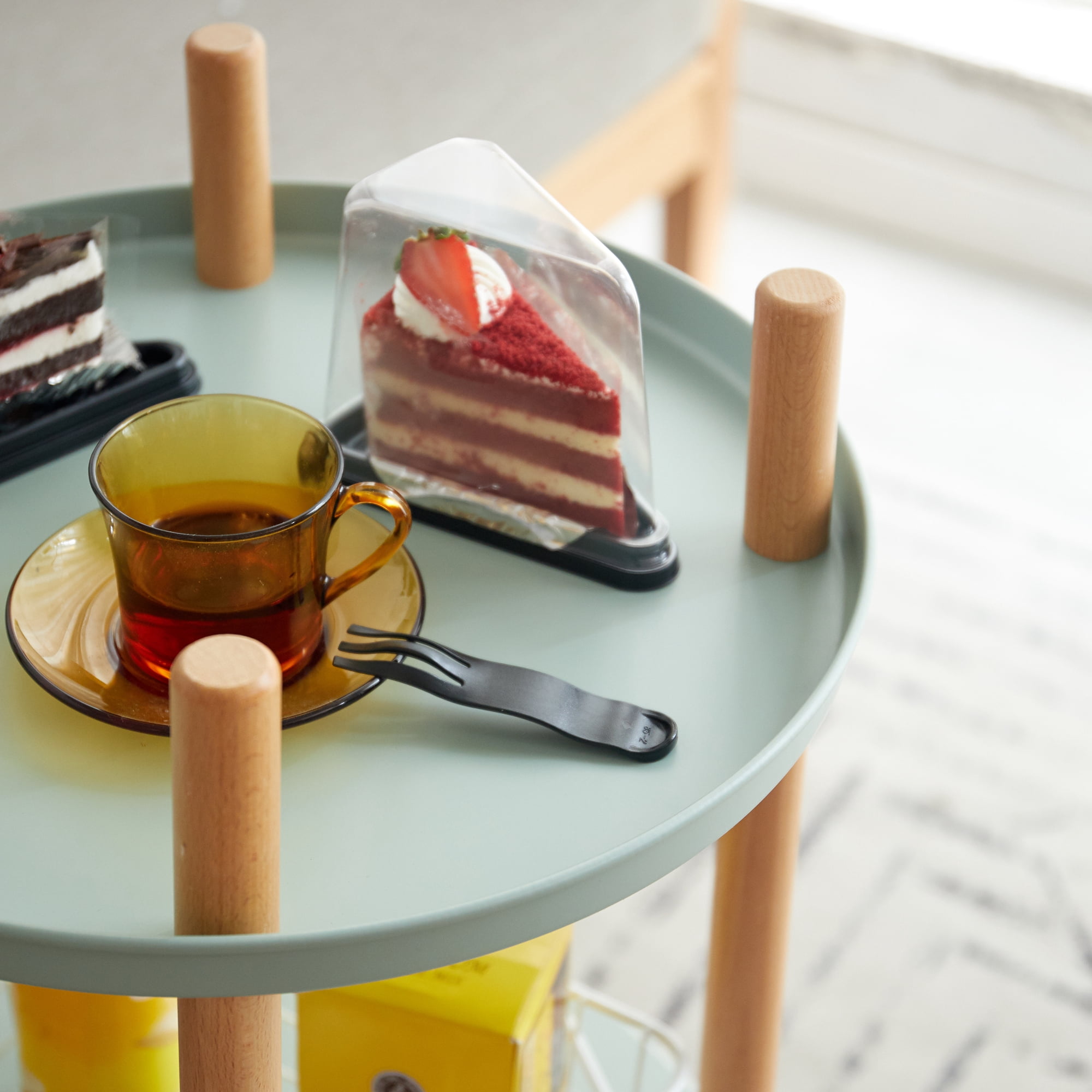 MAYEERTY 360° Rotating Bookshelf - Multifunctional 3-Tier Storage Rack