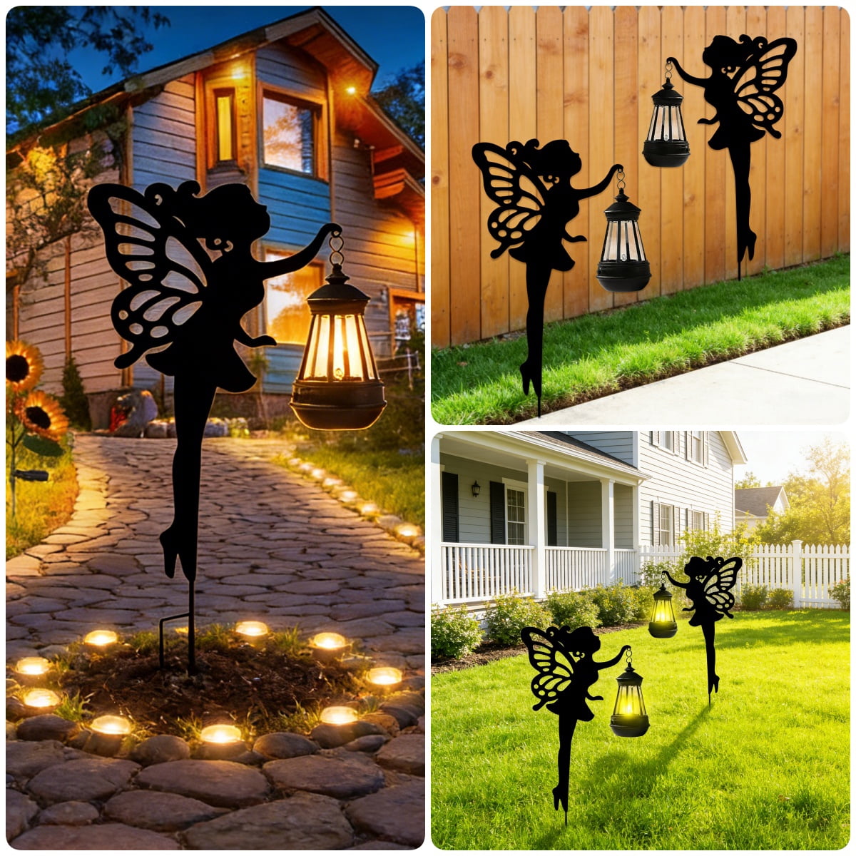 Solar  Outdoor Lights with Fairies,for Outdoor Decor Patio decor, Weatherproof Solar Light 2PCAK
