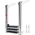 thumbnail image 2 of 3 Step Boat Ladder, 304 Stainless Steel Telescoping Folding Pontoon Boat Ladder Dock Swim Ladder for Marine Boat Yacht, 2 of 5