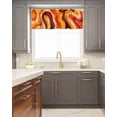 thumbnail image 5 of Kitchen Cafe Valance Curtain for Small Windows,Modern Groovy Psychedelic Rod Pocket Valances Abstract Marble Texture Aesthetic Art Window Treatment Panel for Living Room/Bedroom/Bathroom,60x18in, 5 of 9