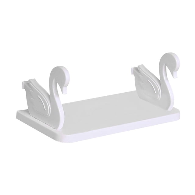 Estante de pared - organizador de baño sin taladro con adhesivo, estante de cocina resistente al óxido para toallas y artículos de aseo